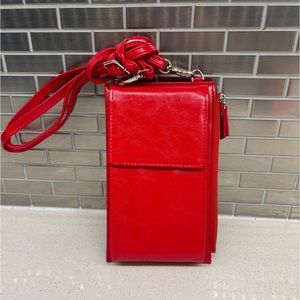 Red Crossbody Phone Bag / Wallet